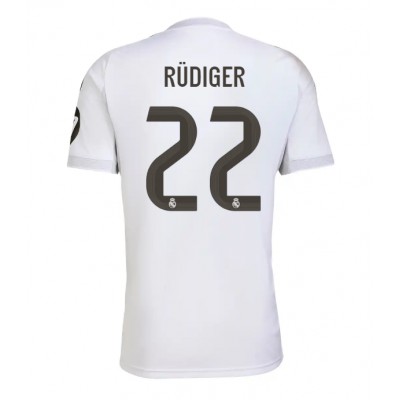 Fotballdrakt Herre Real Madrid Antonio Rudiger #22 Hjemmedrakt 2025-26 Kortermet Fotballdrakt Herre Real Madrid Antonio Rudiger #22 Hjemmedrakt 2025-26 Kortermet